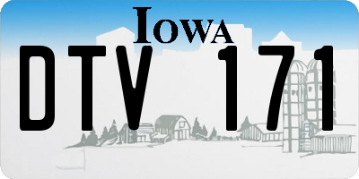 IA license plate DTV171