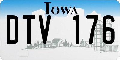 IA license plate DTV176