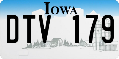 IA license plate DTV179