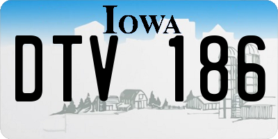 IA license plate DTV186