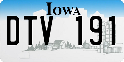IA license plate DTV191