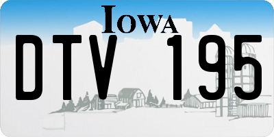 IA license plate DTV195