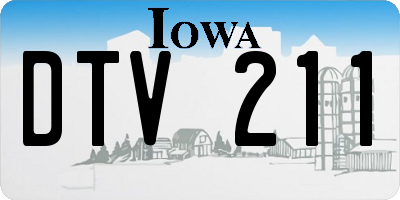 IA license plate DTV211