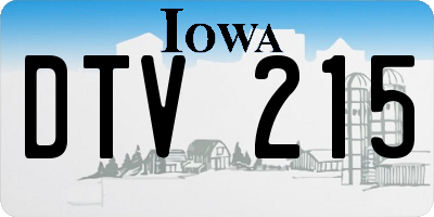 IA license plate DTV215