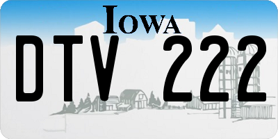 IA license plate DTV222