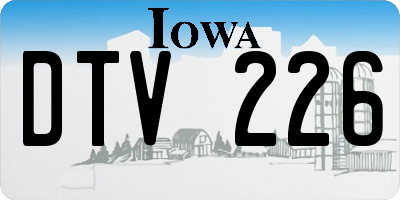 IA license plate DTV226