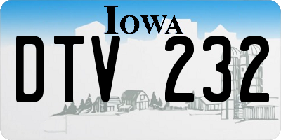 IA license plate DTV232