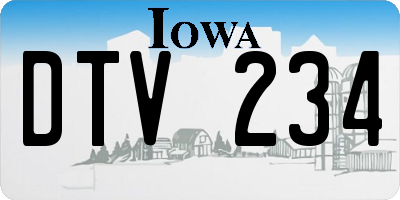 IA license plate DTV234