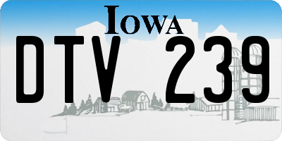 IA license plate DTV239