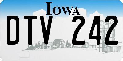 IA license plate DTV242