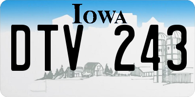 IA license plate DTV243
