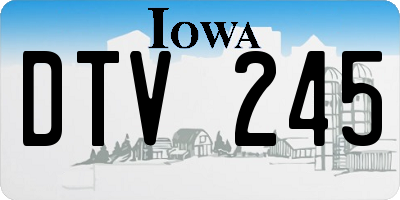 IA license plate DTV245