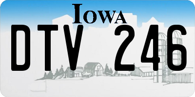 IA license plate DTV246
