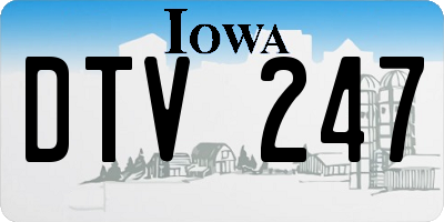 IA license plate DTV247