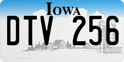 IA license plate DTV256