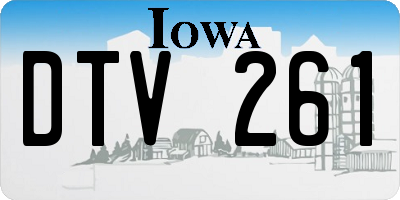 IA license plate DTV261