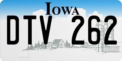 IA license plate DTV262
