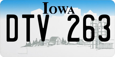 IA license plate DTV263
