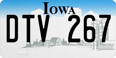 IA license plate DTV267