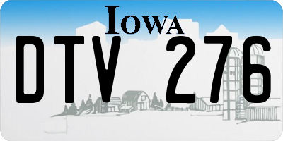 IA license plate DTV276
