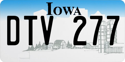 IA license plate DTV277