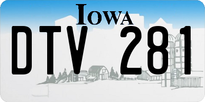 IA license plate DTV281