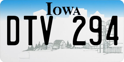 IA license plate DTV294