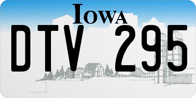 IA license plate DTV295