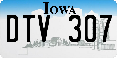 IA license plate DTV307