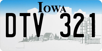 IA license plate DTV321