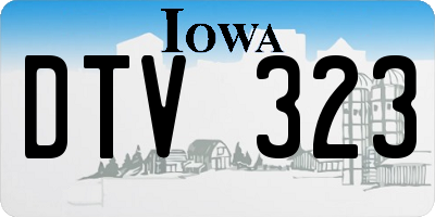 IA license plate DTV323