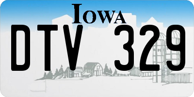 IA license plate DTV329