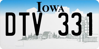 IA license plate DTV331