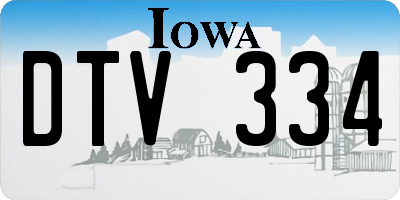 IA license plate DTV334