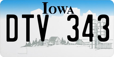 IA license plate DTV343