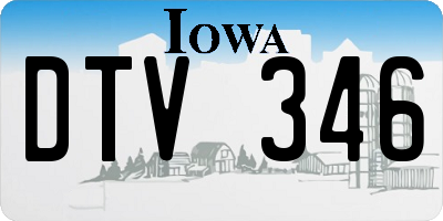IA license plate DTV346