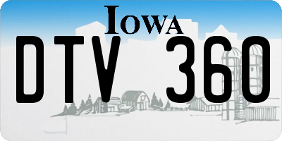 IA license plate DTV360