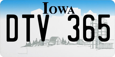 IA license plate DTV365