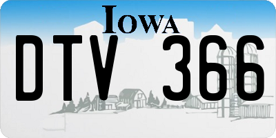 IA license plate DTV366