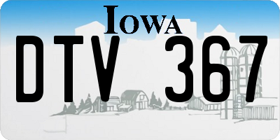 IA license plate DTV367