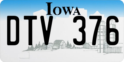 IA license plate DTV376