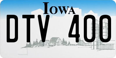 IA license plate DTV400