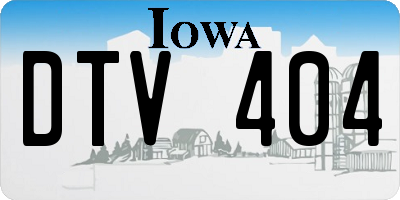 IA license plate DTV404