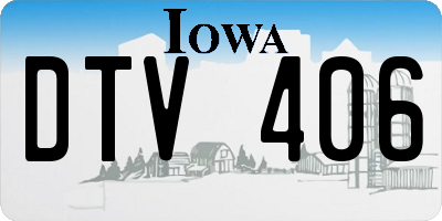 IA license plate DTV406