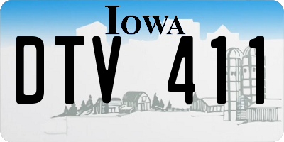 IA license plate DTV411