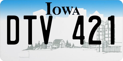IA license plate DTV421