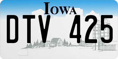 IA license plate DTV425