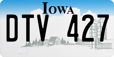 IA license plate DTV427