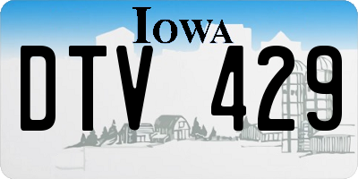 IA license plate DTV429