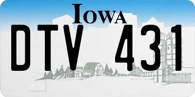 IA license plate DTV431